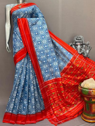 PSNTIDSS5A30BNCC03- Ikat silk saree