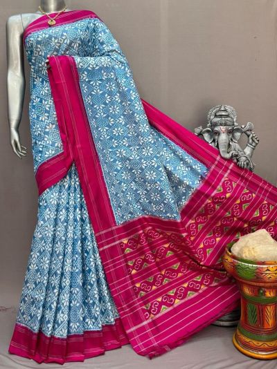 PSNTIDSS5A30BNCC04- Ikat silk saree