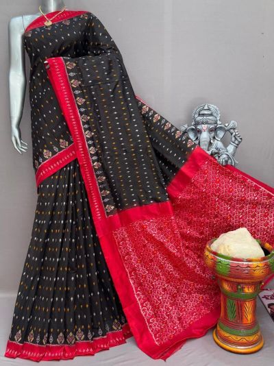 PSNTIDSS5A30BNCC05- Ikat silk saree
