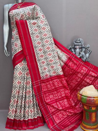 PSNTIDSS5A30BNCC09- Ikat silk saree