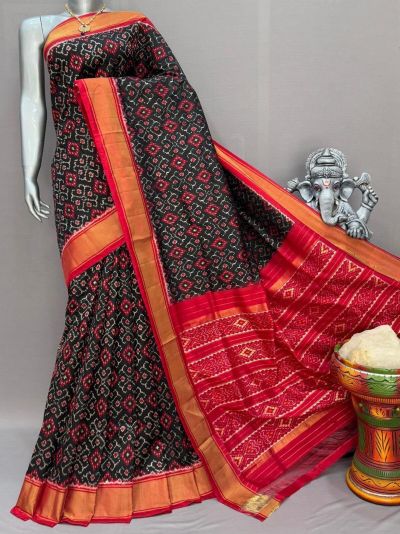 PSNTIDSS5A30BNCC18- Ikat silk saree