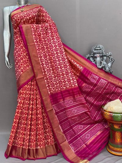 PSNTIDSS5A30BNCC20- Ikat silk saree