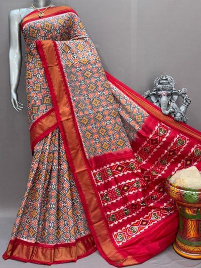 PSNTIDSS5A30BNCC31- Ikat silk saree