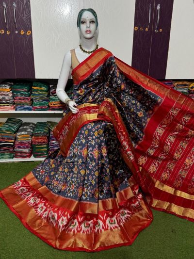 PSRGIDSS5Y09BBCD08- Ikat silk saree