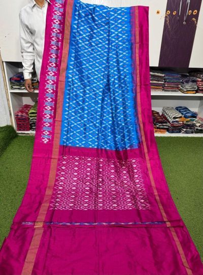 PGMRILWS5A07XZCD30- light weight Ikat silk saree