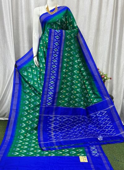 PASKILWS5Y10XEDC57- light weight Ikat silk saree