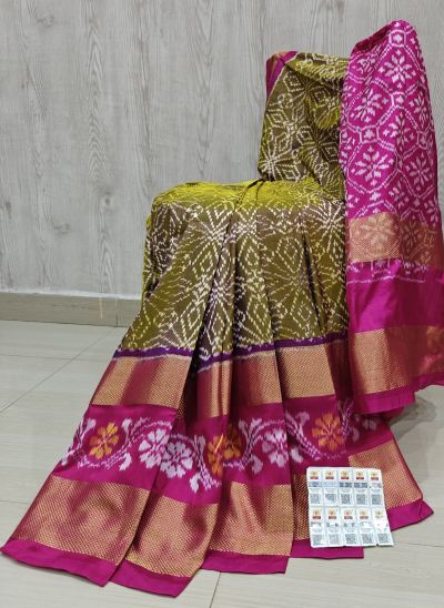 PSHLIDSS5Y04NCDD09- Ikat silk saree