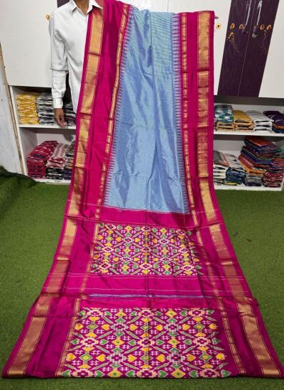 PSRGIDSS5A05TZDD08- Ikat silk saree