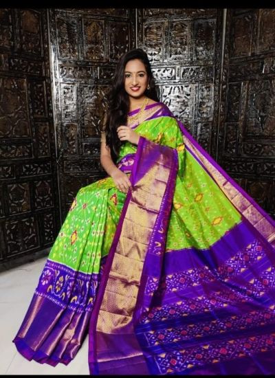 PDLSIDSS5N04BBCD01- Ikat silk saree