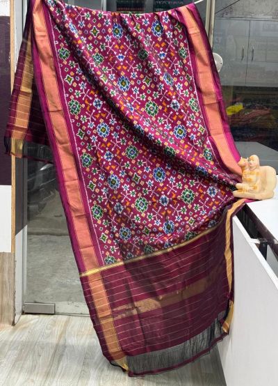 PSRGISDP5Y08ZNCD22- Ikat Silk dupatta
