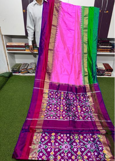 PSRGIDSS5Y05TZDC19- Ikat silk saree