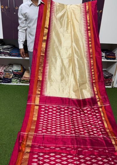 PSRGILWS5A06XZCD23- light weight Ikat silk saree
