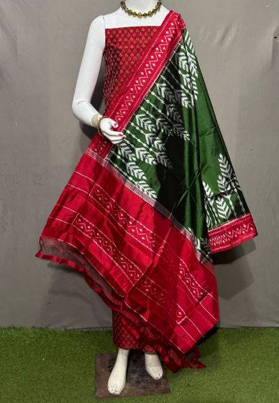 PSRGSDST5Y06FFCD28- Ikat Silk dupatta with Ikat sico top