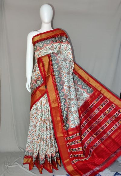 PDLSIDSS5Y12TSCD10- Ikat silk saree