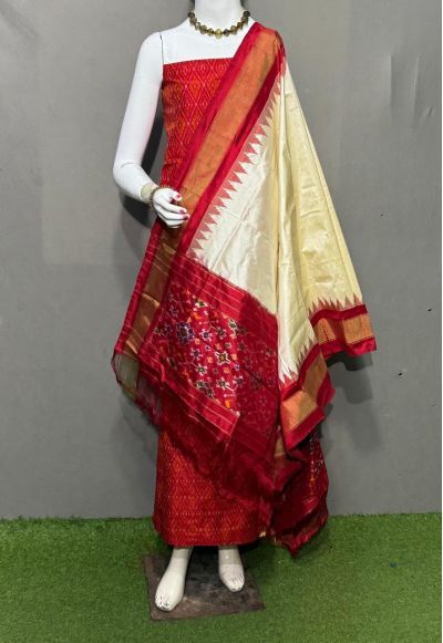 PSRGSDST5Y06FFCD08- Ikat Silk dupatta with Ikat sico top