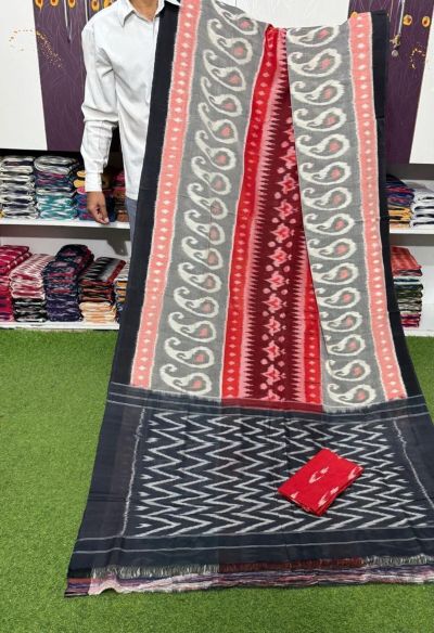 PSRGICTS5A07INCC10- Ikat cotton saree
