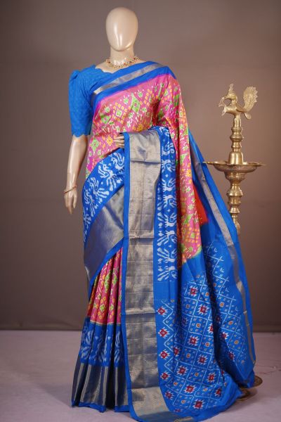 PSHLIDSS5A05NDCC01- Ikat silk saree