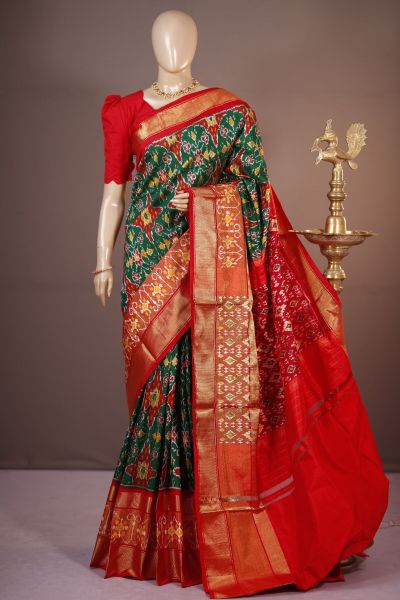 PSHLIDSS5A05NDCC05- Ikat silk saree