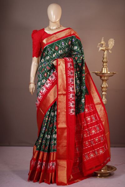 PSHLIDSS5A05NDCC06- Ikat silk saree