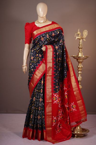 PSHLIDSS5A05NDCC07- Ikat silk saree