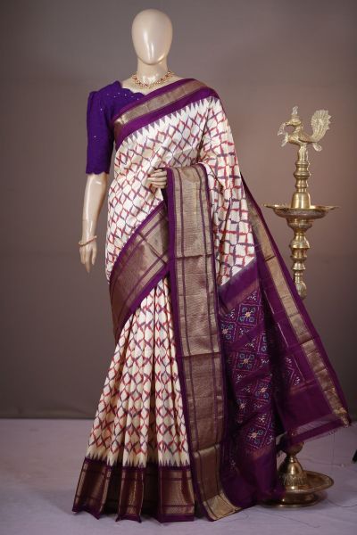 PSHLIDSS5A05NDCC10- Ikat silk saree