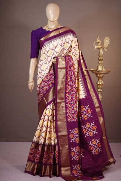 PSHLIDSS5A05NDCC12- Ikat silk saree