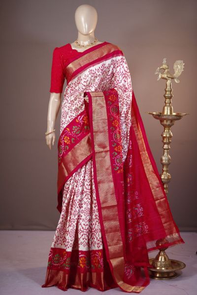 PSHLIDSS5A05NDCC14- Ikat silk saree