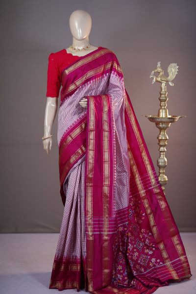 PSHLIDSS5A07TTDC03- Ikat silk saree
