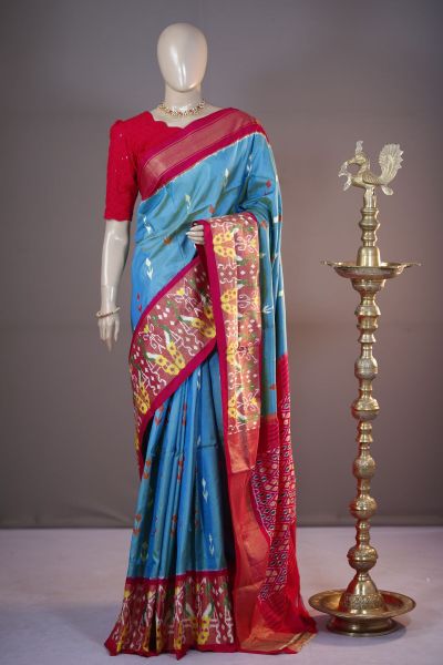 PSHLIDSS5A07TTDC04- Ikat silk saree