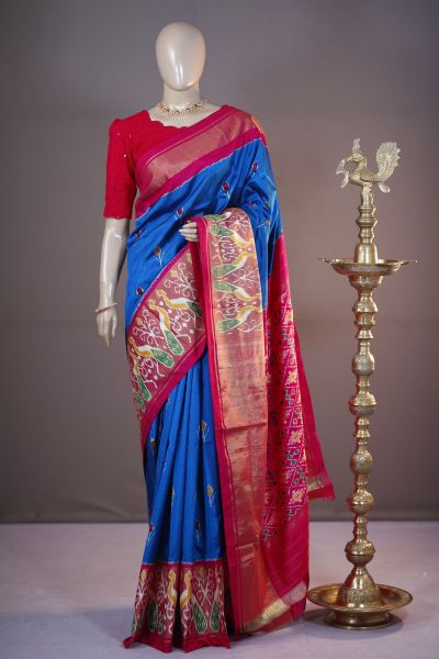 PSHLIDSS5A07TTDC05- Ikat silk saree