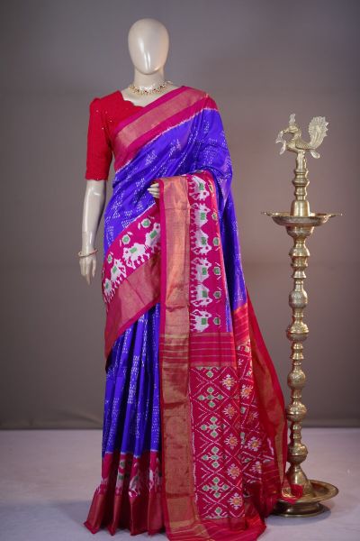 PSHLIDSS5A07TTDC06- Ikat silk saree