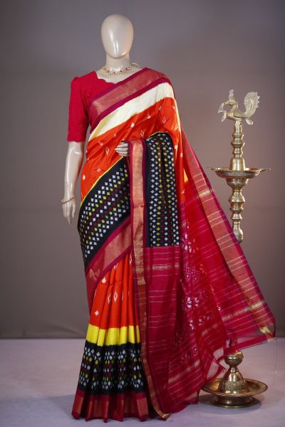 PSHLIDSS5A07TTDC07- Ikat silk saree