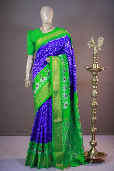 PSHLIDSS5A07TTDC10- Ikat silk saree