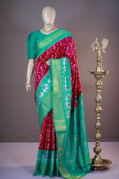 PSHLIDSS5A07TTDC12- Ikat silk saree