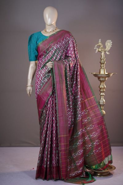 PSHLIDSS5A07TTDC14- Ikat silk saree