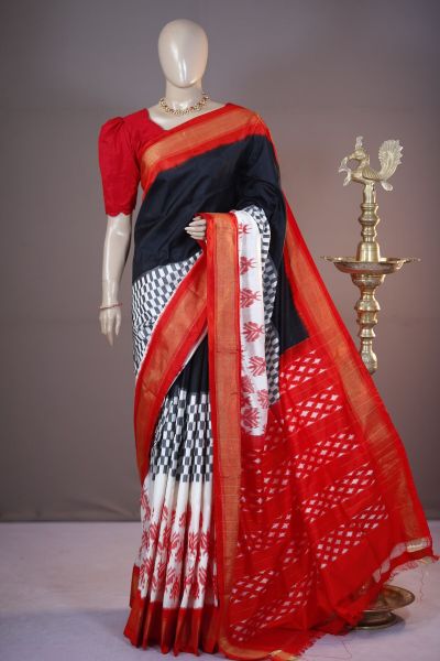 PSHLIDSS5A07TTDC21- Ikat silk saree