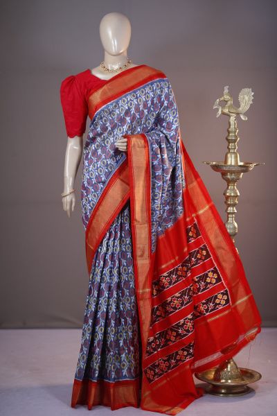 PSHLIDSS5A07TTDC23- Ikat silk saree