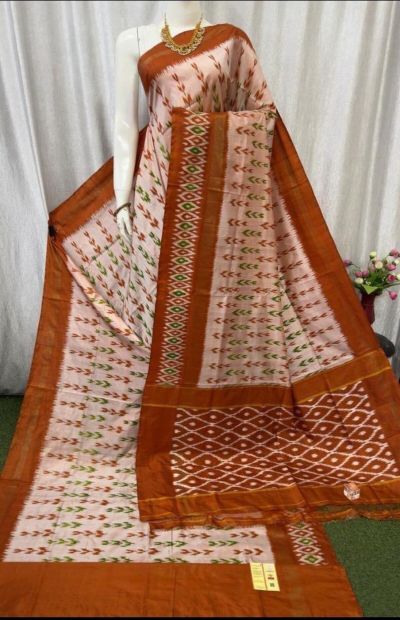 PASKILWS5Y10XEDC03- light weight Ikat silk saree