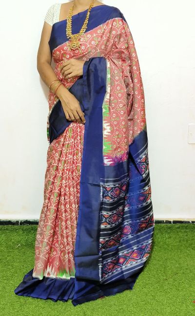 PGMRIDSS5A08BIDC01- Ikat silk saree