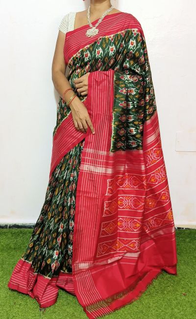 PGMRIDSS5A08BIDC13- Ikat silk saree