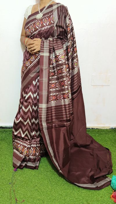 PGMRIDSS5A08BIDC06- Ikat silk saree