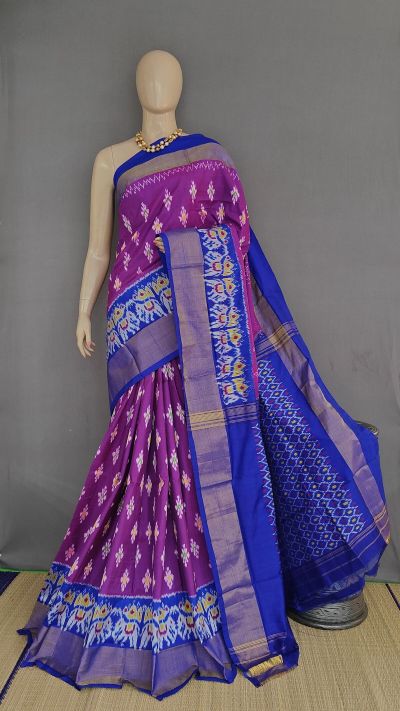 PANHIDSS5A08BSDC13- Ikat silk saree