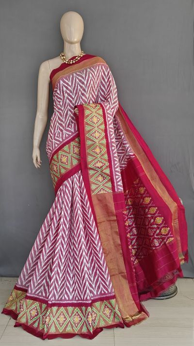 PANHIDSS5A08BSDC14- Ikat silk saree