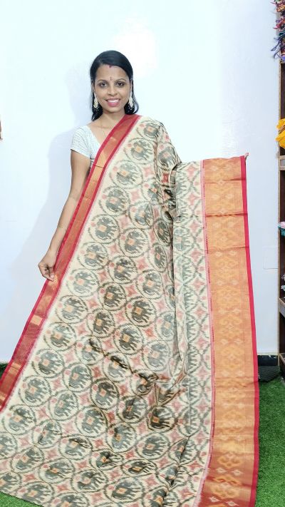 PGMRISCS5Y07EECD14- Ikat Sico saree