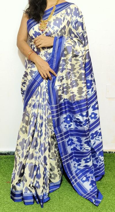 PGMRIDSS5A08BIDC11- Ikat silk saree