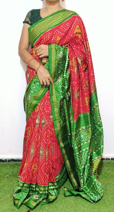 PGMRIDSS5A08BIDC07- Ikat silk saree