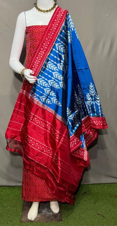 PSRGSDST5Y06FFCD14- Ikat Silk dupatta with Ikat sico top