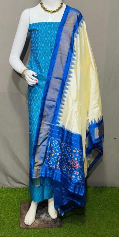 PSRGSDST5Y12FFCD56- Ikat Silk dupatta with Ikat sico top