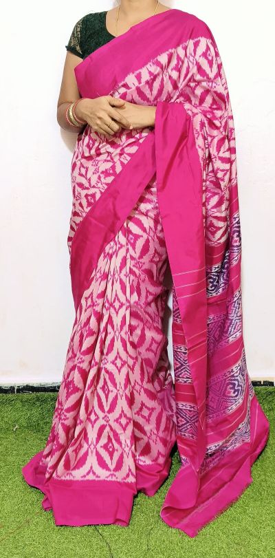 PGMRIDSS5A08BIDC14- Ikat silk saree