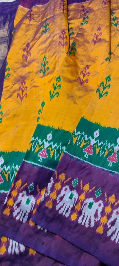 PWCKIDSS5A08XSCD02- Ikat silk saree